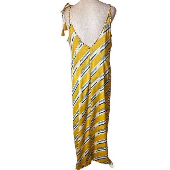 Forever 21 Satin Geo Striped Maxi Dress MEDIUM - Picture 5 of 15
